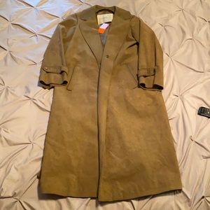 Rare vintage Cojana suede leather trench coat